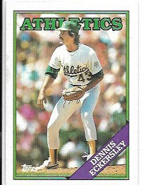 1988 Topps Tiffany Baseball # 72 Dennis Eckersley