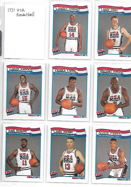 1991-92 McDonald's Basketball Team USA "Dream" Team Set (14 Cards)