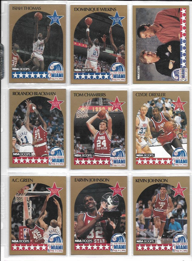 1990 NBA Hoops All-Stars Weekend Miami Insert Set (26) Cards