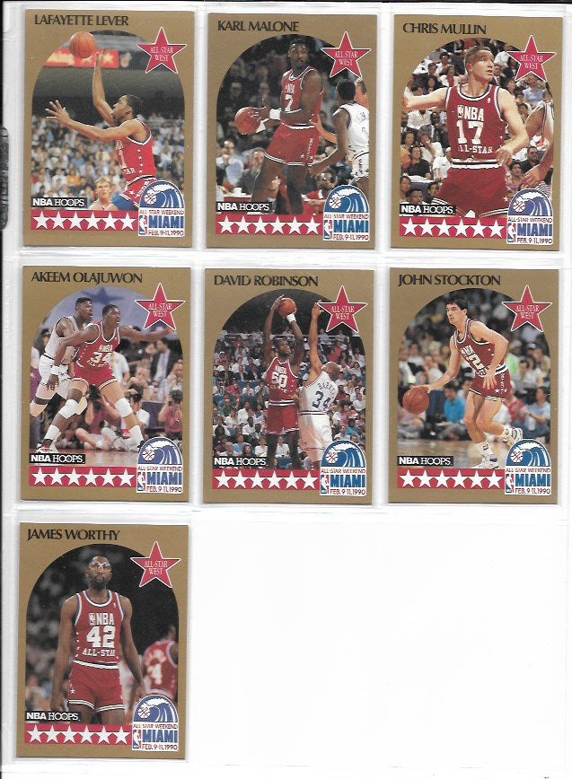 1990 NBA Hoops All-Stars Weekend Miami Insert Set (26) Cards