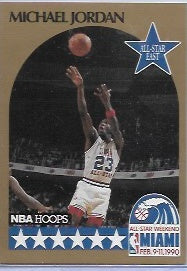 1990 NBA Hoops Michael Jordan #5 All-Star Weekend Miami Error Card